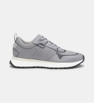 Baskets basses logo mesh - BOSS - Gris