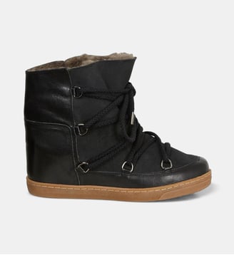 Bottes Nowles en cuir fourrure intérieur - Isabel Marant - Black