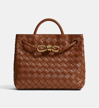 Sac à main Andiamo en cuir tressé - Bottega Veneta - Tan