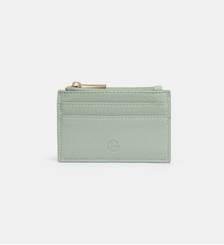 Porte-cartes Malory grainé - Galeries Lafayette - Vert menthe