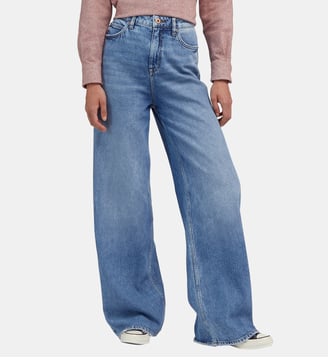 Jean Stella flare délavé taille haute - Lee - Bleu clair
