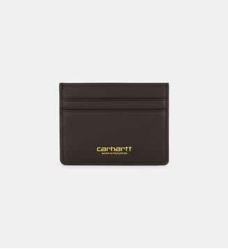 Porte-cartes Vegas en cuir - Carhartt WIP - Marron tabac