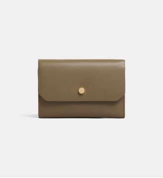 Portefeuille Small Kiko en cuir - Galeries Lafayette - Marron taupe