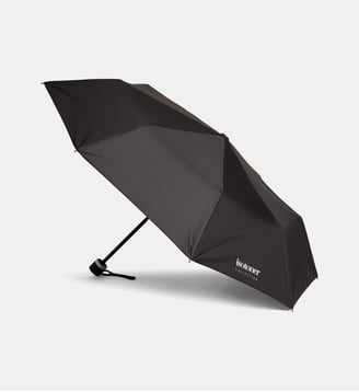 Parapluie solide, ultra déperlant, à ouverture/ fermeture manuelle - Isotoner - Noir foncé black mélangé