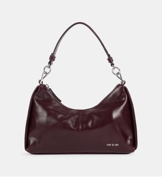 Sac à main long Rejina cuir - Nat & Nin - Bordeaux