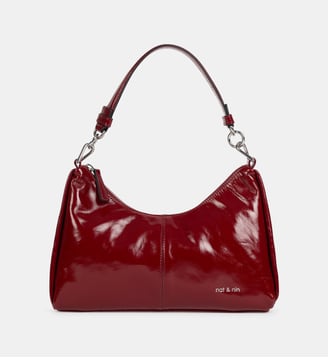 Sac à main long Rejina cuir - Nat & Nin - Rouge foncé