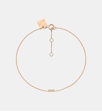 Bracelet chaine et petit tube en or rose - Ginette Ny - Or rose