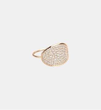 Bague en or rose et diamants larges sequins - Ginette Ny - Or rose