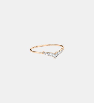 Bague en or rose 18 carats et diamants - Ginette Ny - Diamant blanc