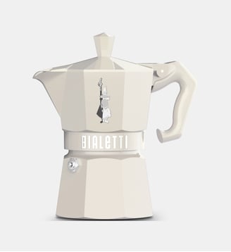 Cafetière - Moka Exclusive - 3 tasses - Crème - Bialetti - Beige