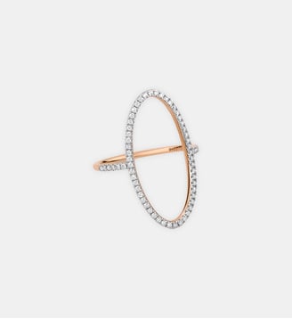 Bague en or rose et diamants - Ginette Ny - Or rose