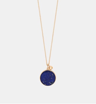 Chaine - Disque en or rose et lapis lazuli - Ginette Ny - Bleu