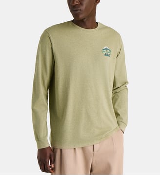 T-shirt manches longues Great Waves Responsabili-Tee - Patagonia - Vert sauge