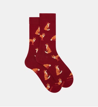Chaussettes classiques à motif - Doré Doré - Rouge