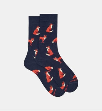 Chaussettes classiques à motif  - Doré Doré - Bleu marine