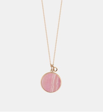 Chaine en or rose - Disque en rhodohrosite - Ginette Ny - Rhodochrosite