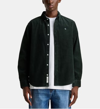 Chemise Madison en coton velours - Carhartt WIP - Vert foncé