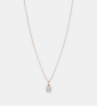 Collier en or rose et mini diamants - Ginette Ny - Diamant blanc