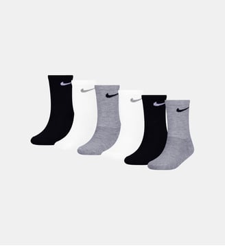 Lot de 6 paires de chaussettes swoosh - Nike - Gris et noir