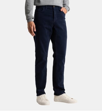 Pantalon droit velours - Armor-Lux - Bleu marine