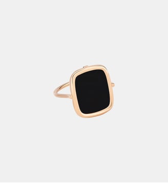 Bague en or rose et onyx - Ginette Ny - Noir