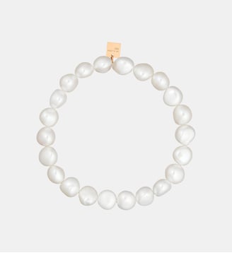 Bracelet boulier en or rose et perles baroques - Ginette Ny - Blanc