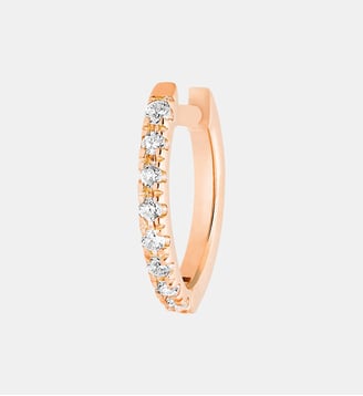 Créole en or rose et diamants - Ginette Ny - Or rose
