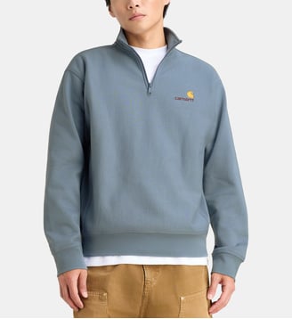 Sweat camionneur droit American Script - Carhartt WIP - Bleu grisé