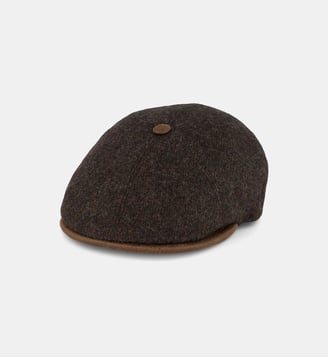 Casquette plate FGLH34 en laine vierge - Fléchet - Marron