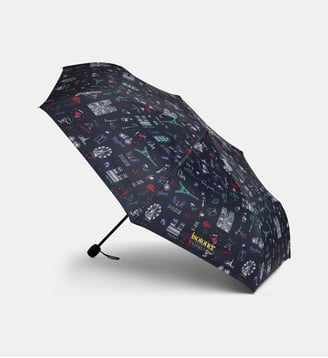 Parapluie 3 sections Collection Tour Eiffel toile et poignée recyclées  - Isotoner - Multicolore