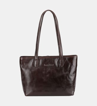 Sac cabas en cuir végétal - Arthur & Aston - Marron foncé 1