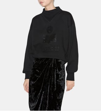 Sweat droit Moby signature - Isabel Marant - Noir
