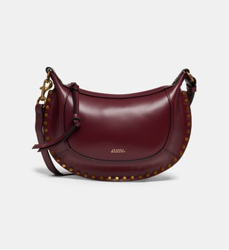 Sac Oskan Moon en cuir clouté - Isabel Marant - Bordeaux