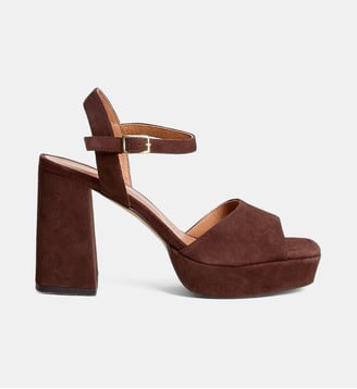 Sandales à talons Vlada en cuir velours - Jonak - Marron