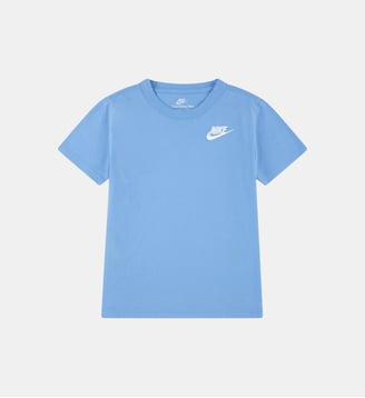 T-shirt droit coton mélangé signature - Nike - Bleu clair