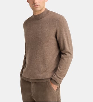 Pull droit Rachmok cachemire - Galeries Lafayette - Marron moyen