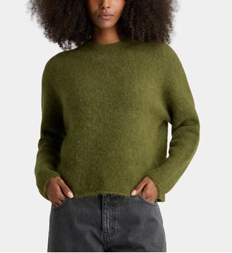 Pull ample Taro maille mousseuse - Galeries Lafayette - Vert fougère