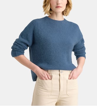Pull Taro maille mousseuse - Galeries Lafayette - Bleu ardoise