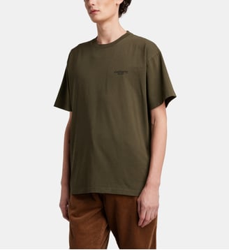 T-shirt droit motifs cachemire col rond coton - Carhartt WIP - Vert moyen