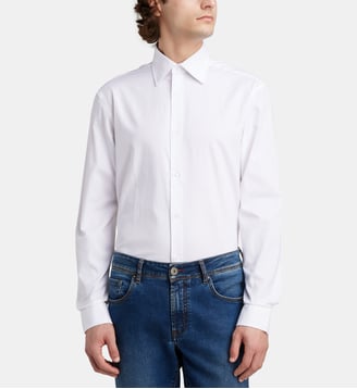 Chemise confort Aarmure sans repassage en coton bio - Galeries Lafayette - Blanc
