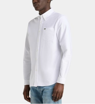 Chemise droite coton oxford - Lacoste - Blanc