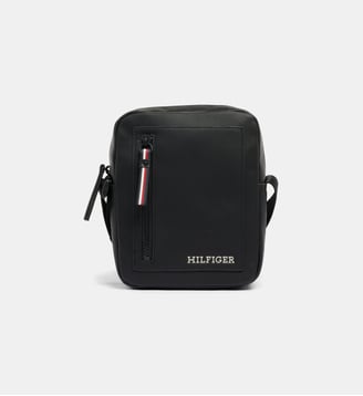 Sacoche mini reporter piqué - Tommy Hilfiger - Noir