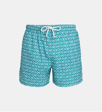 Short de bain Barra De Tijuca suspensoir déperlant recyclé - Iguazu - Bleu vert