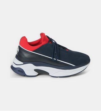 Baskets basses bicolores Runner Low M en cuir - Fusalp - Bleu marine