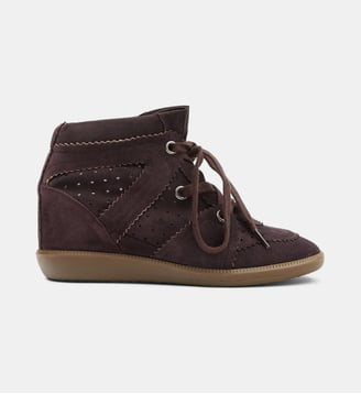 Baskets montantes Bobby en cuir - Isabel Marant - Chocolate