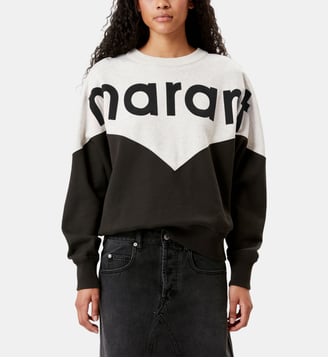 Sweat Houston griffé - Isabel Marant - Blanc et noir