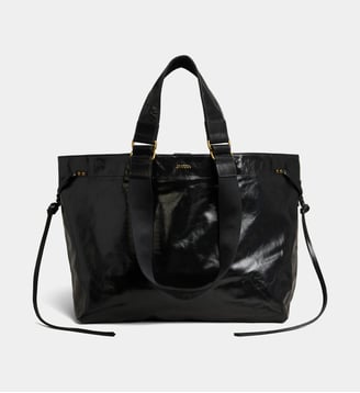 Sac cabas Wardy en cuir - Isabel Marant - Noir
