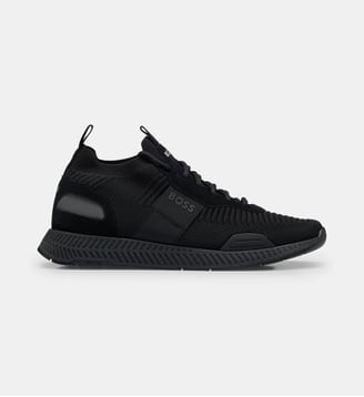 Baskets basses style chaussettes - BOSS - Black