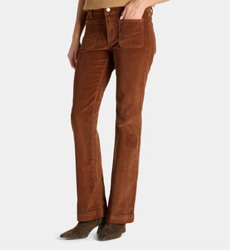 Jean bootcut Bella coton velours - F.A.M. - Caramel