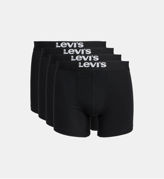 Lot de 4 boxers High Comfort Coton stretch organique - Levi's - Noir